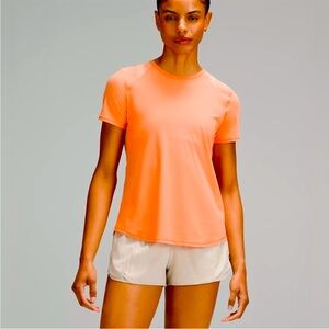 NWT Lululemon Sculpt Short-Sleeve Shirt in Coral Kiss size 4